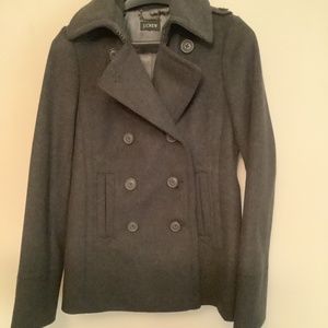 Classic Charcoal JCREW Pea Coat Size 6